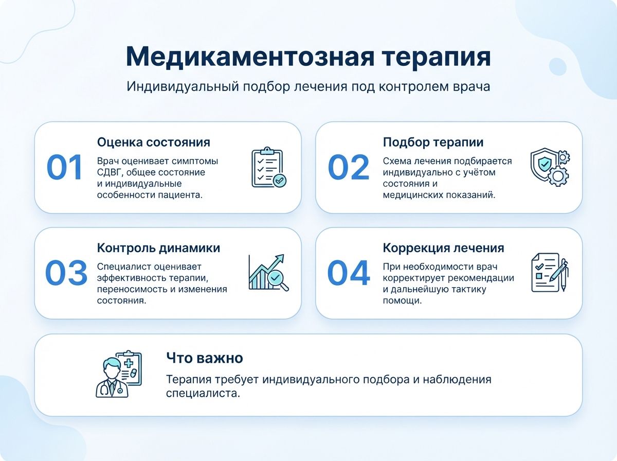 Лечение СДВГ в Кубинке у детей и взрослыхинфографика