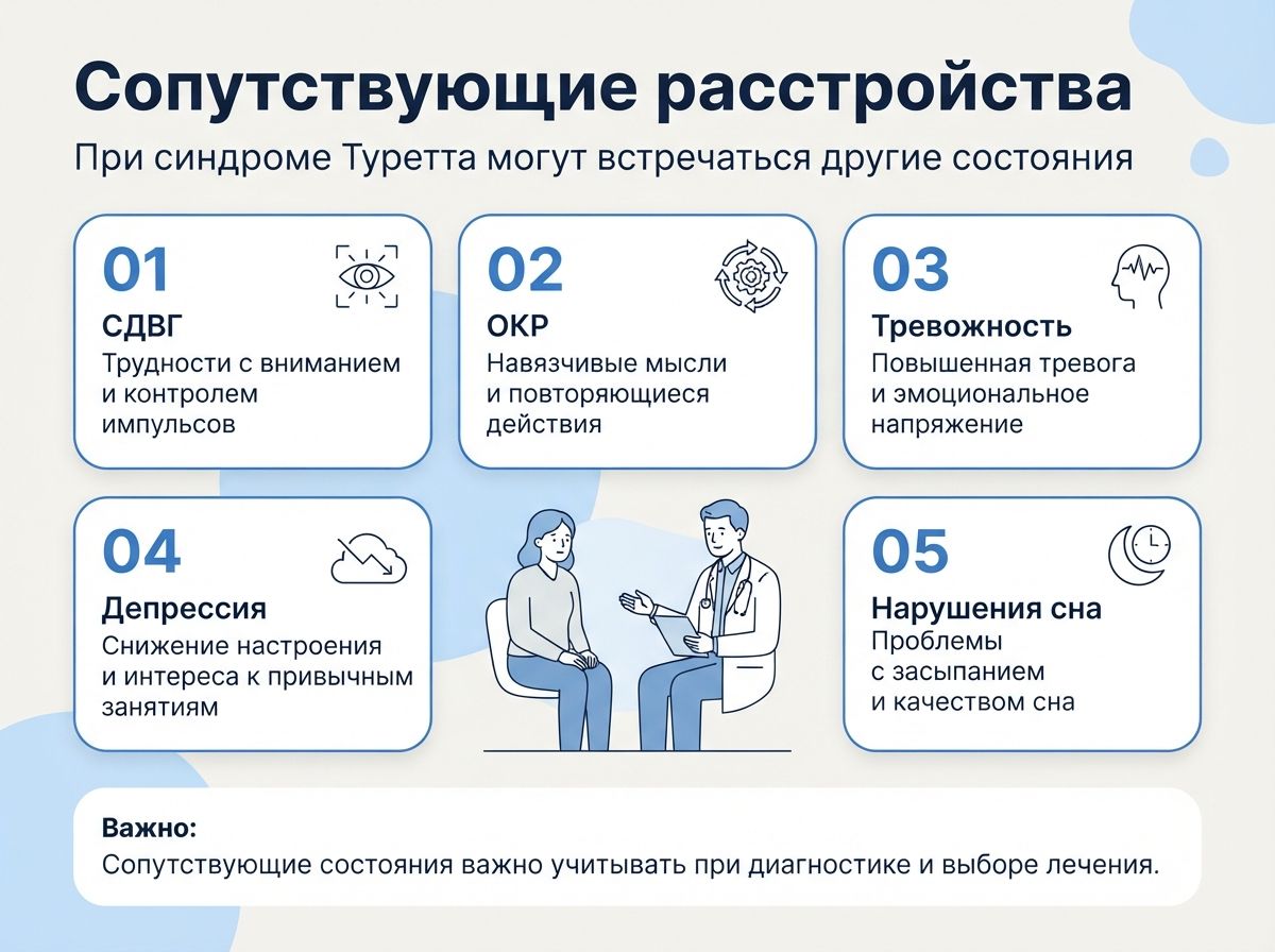 Лечение синдрома Туретта в Кубинке инфографика